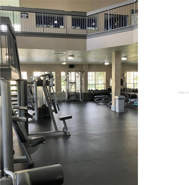 2314 Midtown Ter Unit 1113, Orlando, FL 32839 - gym with a high ceiling