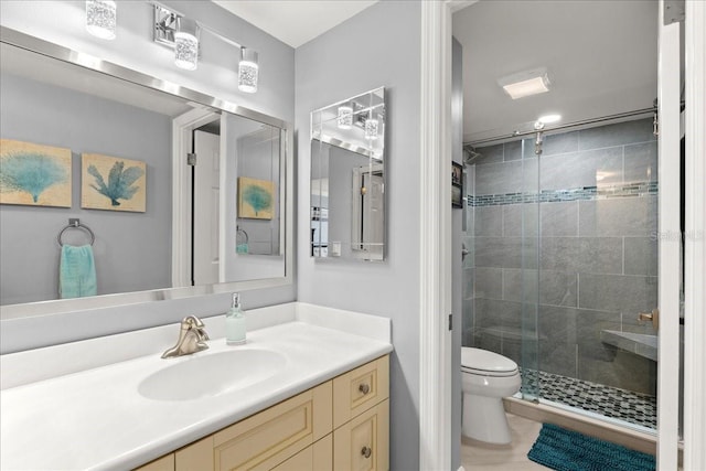 2828 N Atlantic Ave Unit 1903, Daytona Beach, FL 32118 - full bath with toilet, a shower stall, and vanity