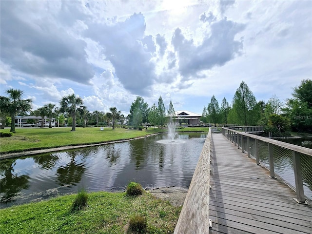 218 W Magnolia Ave, Longwood, FL 32750 - exterior space with a lawn and a water view