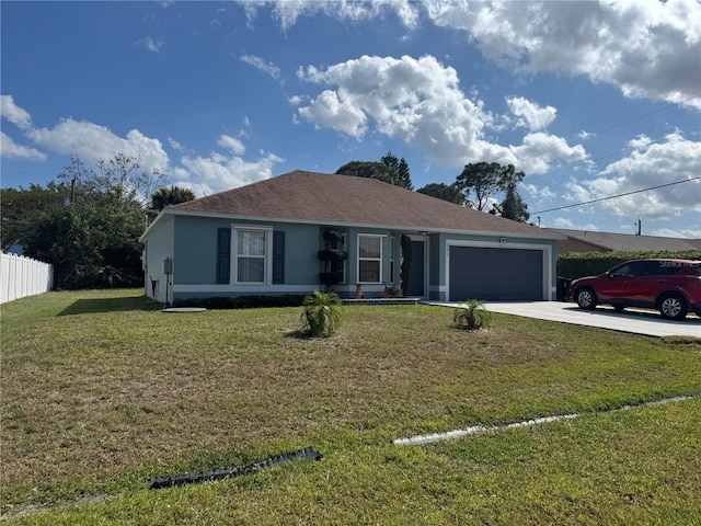 282 SE Walsh Ter, Port St Lucie, FL 34983 - ranch-style home featuring driveway, an attached garage, and stucco siding