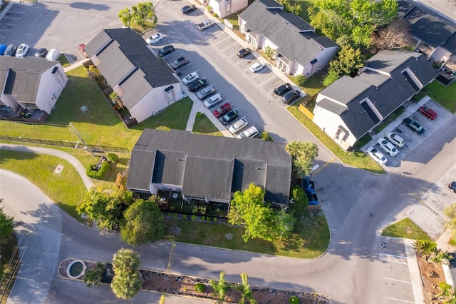 aerial view with a residential view