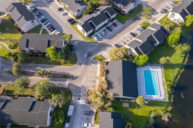 drone / aerial view featuring a residential view