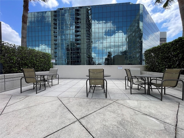 view of patio with outdoor dining space
