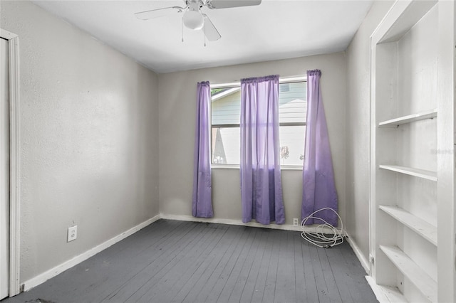 514 Massachusetts Ave, Saint Cloud, FL 34769 - empty room featuring baseboards, ceiling fan, and wood-type flooring