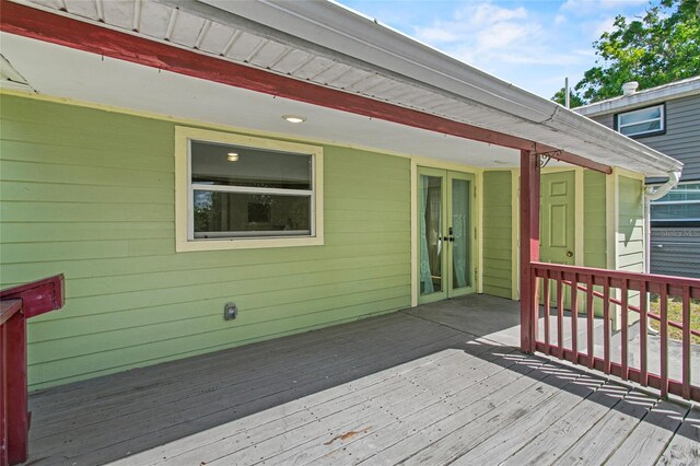 514 Massachusetts Ave, Saint Cloud, FL 34769 - wooden deck with french doors
