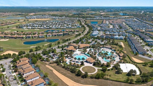 9075 Dogleg Dr, Davenport, FL 33896 - birds eye view of property featuring a water view, golf course view, and a residential view