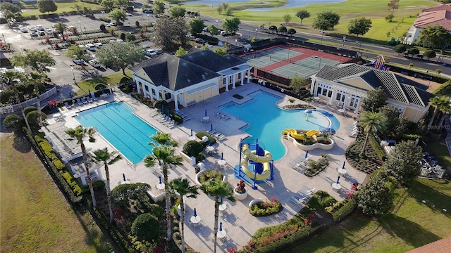 195 Preston Ave, Davenport, FL 33837 - birds eye view of property featuring a water view and view of golf course