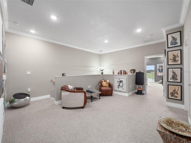 1911 Greenbriar Ter, Davenport, FL 33837 - sitting room featuring crown molding, baseboards, and carpet