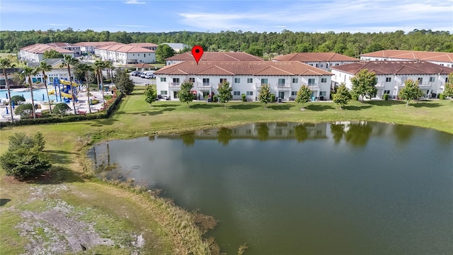 1911 Greenbriar Ter, Davenport, FL 33837 - birds eye view of property featuring a water view and a residential view
