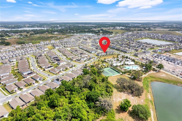 2412 Good Will Aly, Kissimmee, FL 34744 - bird's eye view featuring a water view and a residential view