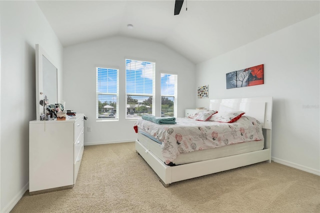 2412 Good Will Aly, Kissimmee, FL 34744 - bedroom featuring baseboards, light colored carpet, and lofted ceiling