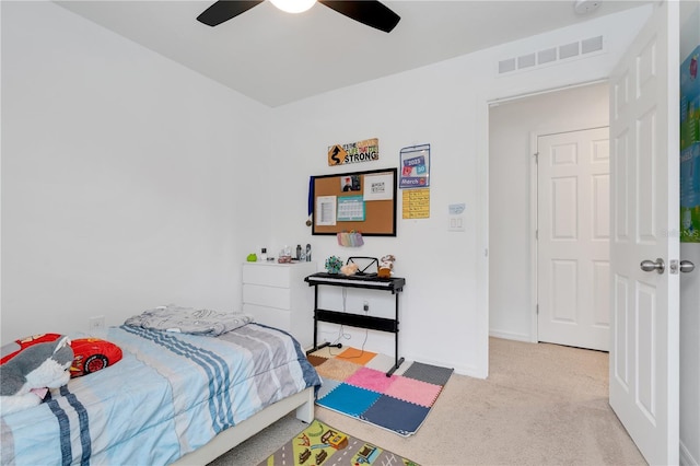 2412 Good Will Aly, Kissimmee, FL 34744 - carpeted bedroom featuring visible vents, baseboards, and ceiling fan