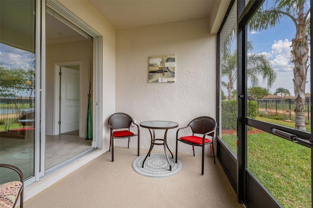 view of sunroom / solarium