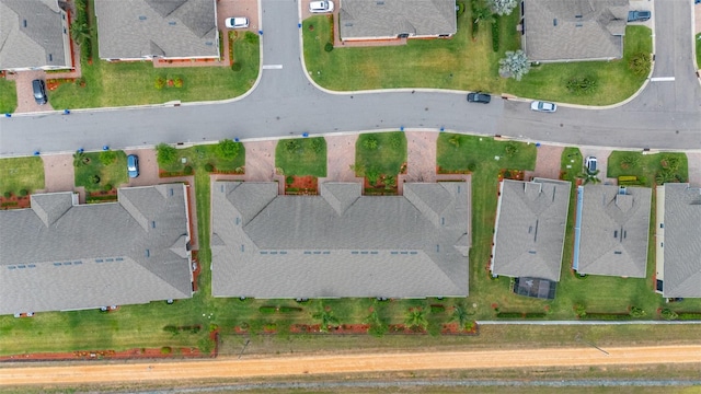 drone / aerial view with a residential view