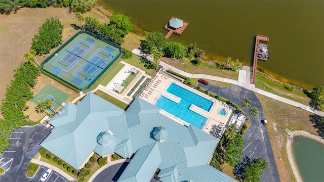 birds eye view of property
