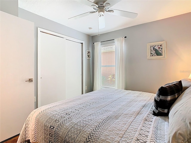 524 Grand Canal Dr, Poinciana, FL 34759 - bedroom featuring a closet and a ceiling fan