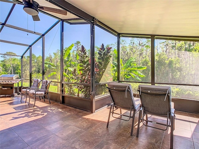 524 Grand Canal Dr, Poinciana, FL 34759 - sunroom with a ceiling fan