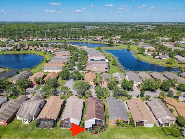 524 Grand Canal Dr, Poinciana, FL 34759 - bird's eye view with a water view and a residential view