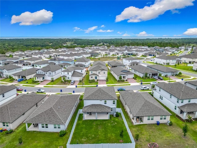 aerial view featuring a residential view