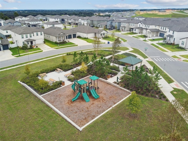 birds eye view of property featuring a residential view