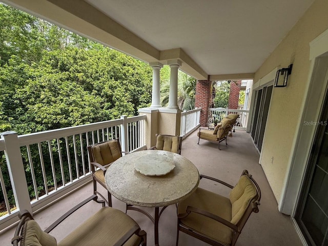 view of balcony