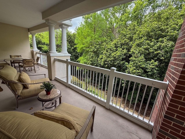 view of balcony