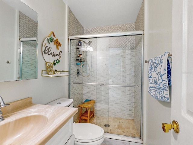 5123 Lighthouse Rd, Orlando, FL 32808 - full bath with a stall shower, toilet, and vanity