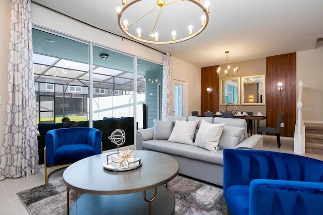 3834 Lana Ave, Davenport, FL 33897 - living area with a notable chandelier