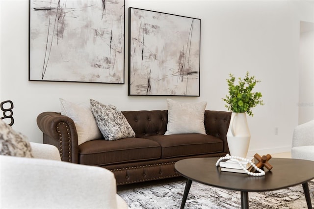 living room with baseboards