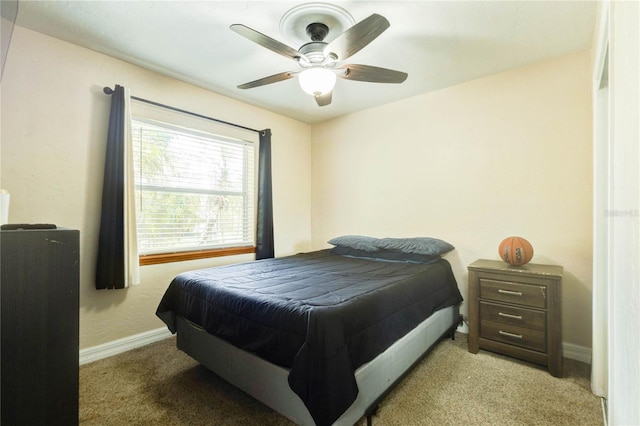 245 Le Jeune Dr, Merritt Island, FL 32953 - carpeted bedroom with ceiling fan and baseboards