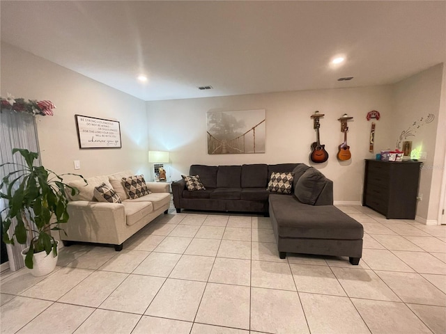 4871 Coral Castle Dr, Kissimmee, FL 34746 - living area featuring recessed lighting, visible vents, and light tile patterned floors