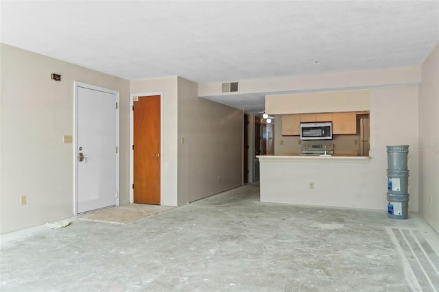 2745 N Poinciana Blvd Unit 65, Kissimmee, FL 34746 - unfurnished living room with unfinished concrete flooring and visible vents