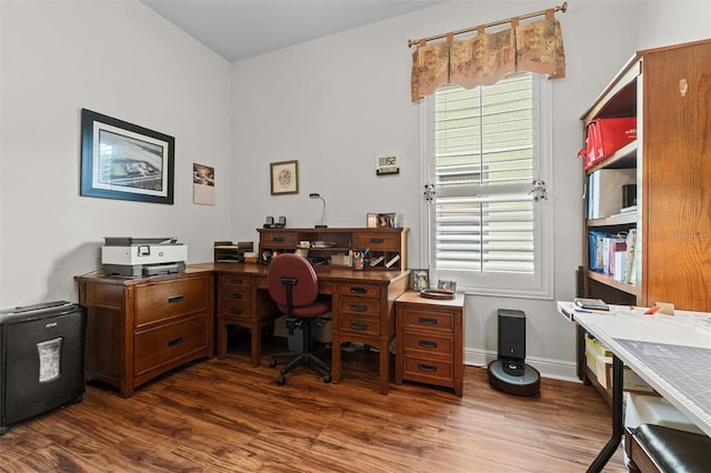 469 Sorrento Rd, Kissimmee, FL 34759 - office featuring baseboards, dark wood-style floors, and plenty of natural light