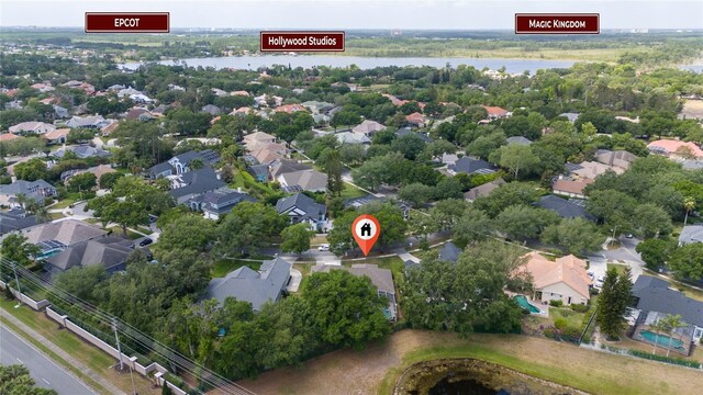 9509 Baycliff Ct, Orlando, FL 32836 - aerial view of residential area with a nearby body of water