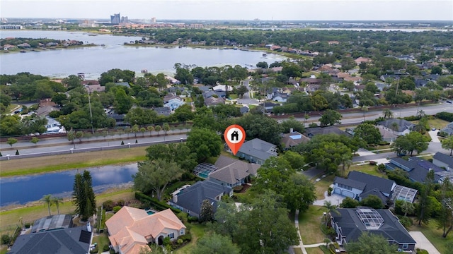 9509 Baycliff Ct, Orlando, FL 32836 - aerial view of property's location with a nearby body of water and nearby suburban area