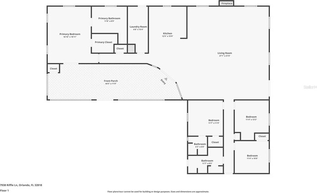 7938 Riffle Ln, Orlando, FL 32818 - home floor plan