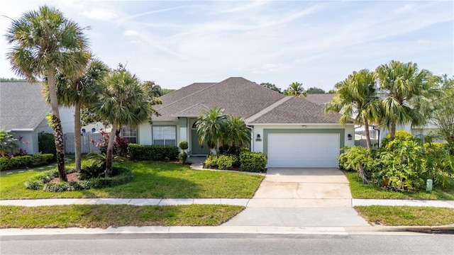 2734 Eagle Lake Dr, Orlando, FL 32837 - single story home featuring stucco siding, an attached garage, driveway, and a front lawn