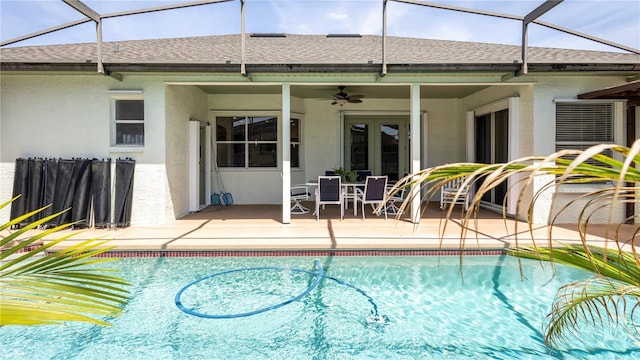 2734 Eagle Lake Dr, Orlando, FL 32837 - outdoor pool featuring a patio area, a lanai, and a ceiling fan