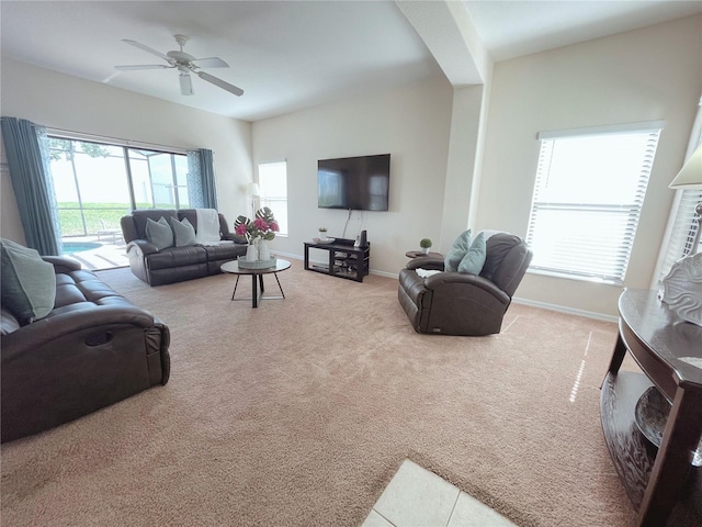 141 Summer Place Loop, Clermont, FL 34714 - living area featuring carpet flooring and a ceiling fan