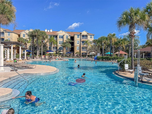 community pool featuring a patio