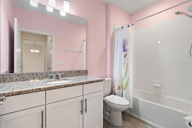 7505 Laureate Blvd Unit 2208, Orlando, FL 32827 - full bath featuring tile patterned floors, shower / tub combo, toilet, and vanity