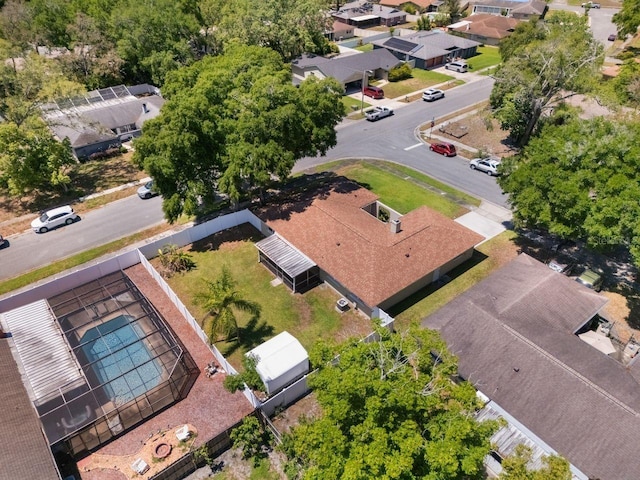drone / aerial view featuring a residential view