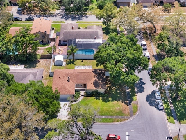 aerial view featuring a residential view
