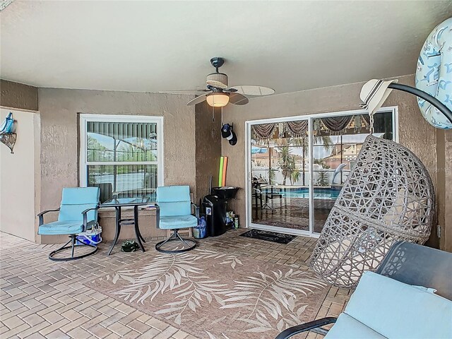 106 Meridian St, Davenport, FL 33837 - view of patio with a ceiling fan