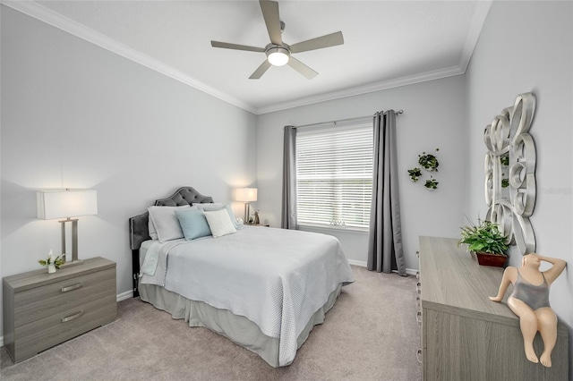 7957 Hanson Bay Pl, Kissimmee, FL 34747 - bedroom featuring ornamental molding, light colored carpet, and baseboards
