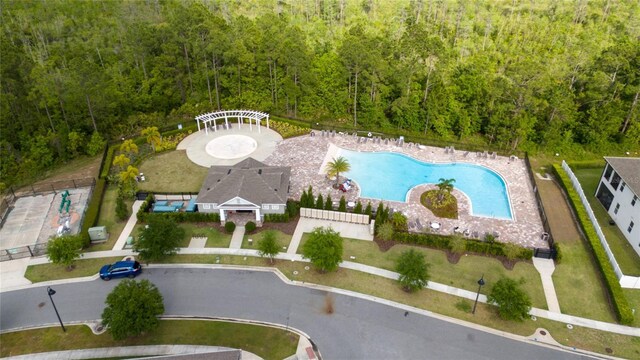 11162 Hanlon Terrace Aly, Winter Garden, FL 34787 - aerial view featuring a wooded view