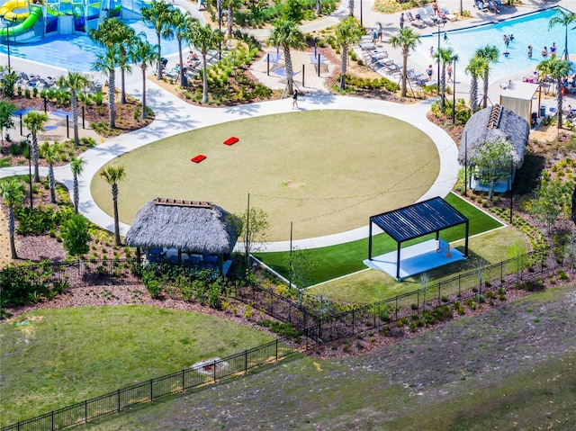 surrounding community with fence