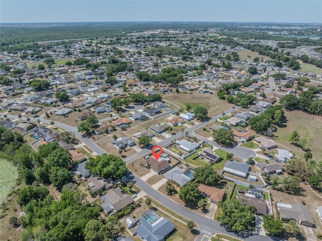 drone / aerial view with a residential view