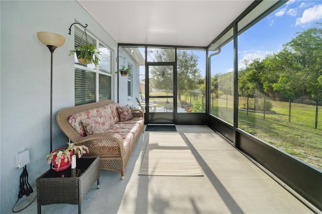 view of sunroom / solarium