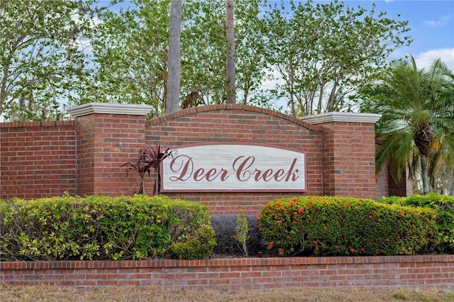 view of community sign